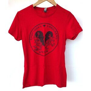 Emotional Labourers Union Red Graphic Tee Large